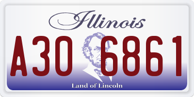 IL license plate A306861