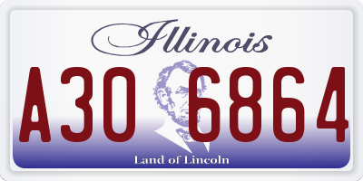 IL license plate A306864