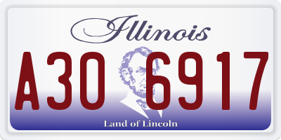 IL license plate A306917