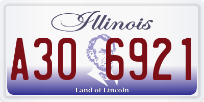 IL license plate A306921