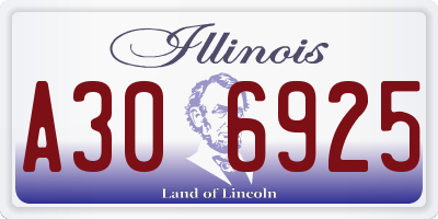 IL license plate A306925