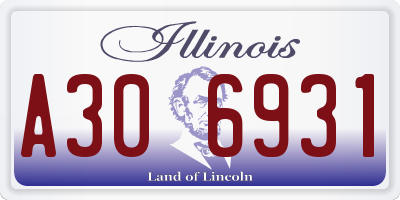 IL license plate A306931