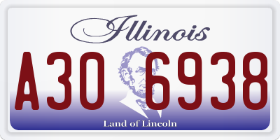 IL license plate A306938