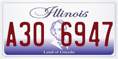 IL license plate A306947