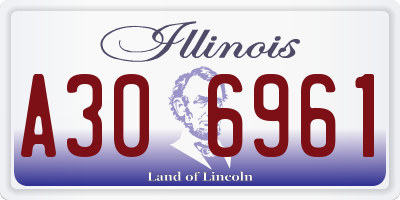 IL license plate A306961