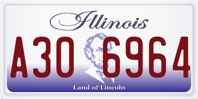 IL license plate A306964
