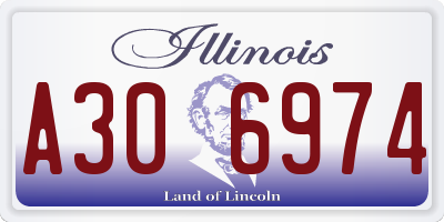 IL license plate A306974