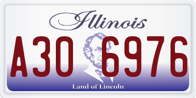 IL license plate A306976