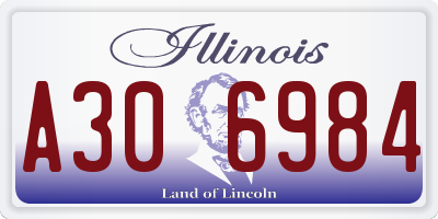 IL license plate A306984