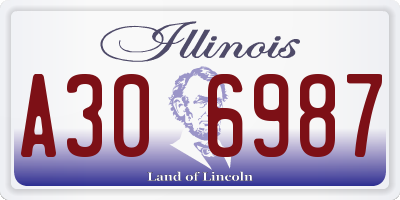 IL license plate A306987