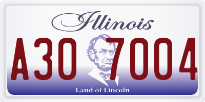 IL license plate A307004