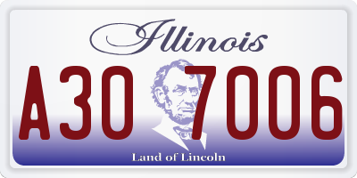 IL license plate A307006