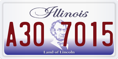 IL license plate A307015