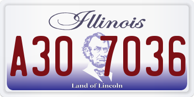 IL license plate A307036
