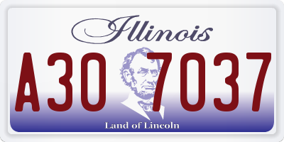 IL license plate A307037