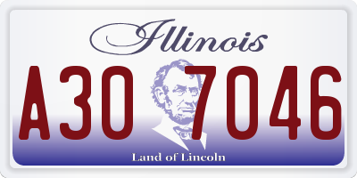IL license plate A307046
