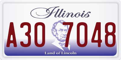 IL license plate A307048