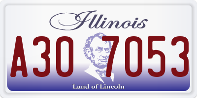 IL license plate A307053
