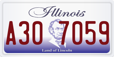 IL license plate A307059