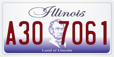 IL license plate A307061