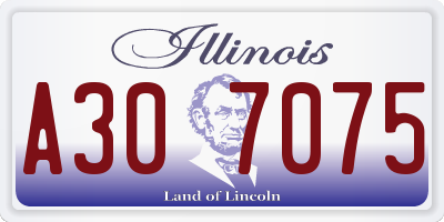 IL license plate A307075