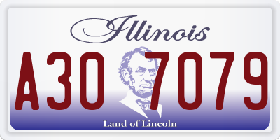 IL license plate A307079