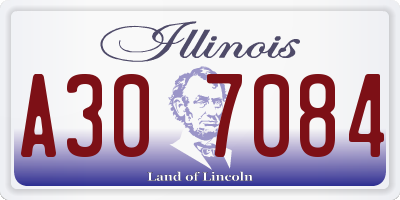 IL license plate A307084