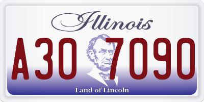 IL license plate A307090