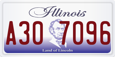 IL license plate A307096