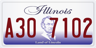 IL license plate A307102