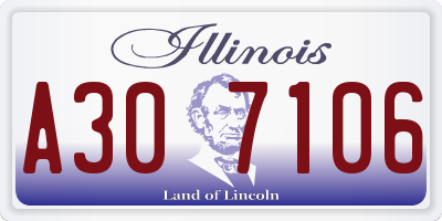 IL license plate A307106