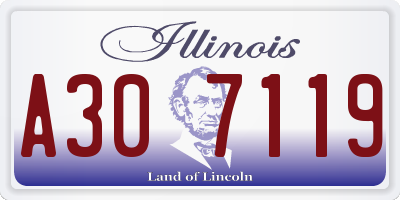 IL license plate A307119