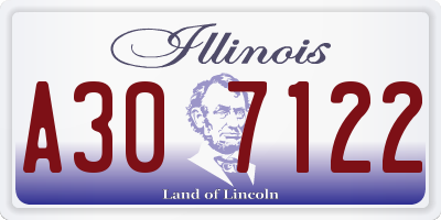 IL license plate A307122