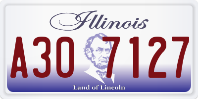 IL license plate A307127