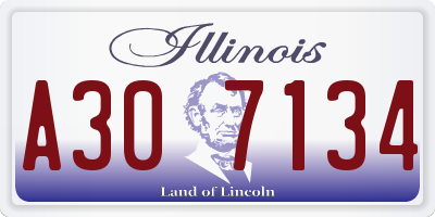 IL license plate A307134