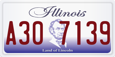 IL license plate A307139