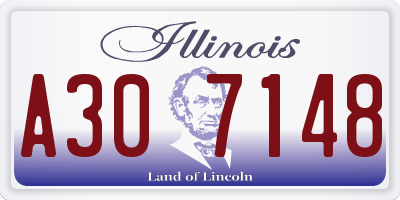 IL license plate A307148