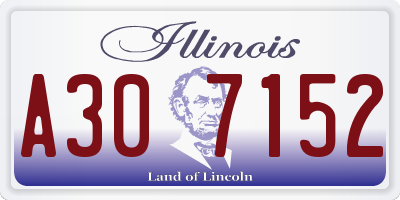IL license plate A307152