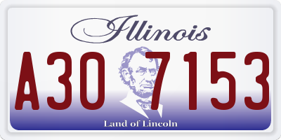 IL license plate A307153