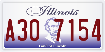 IL license plate A307154