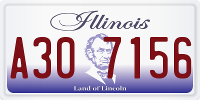IL license plate A307156