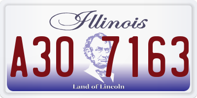 IL license plate A307163