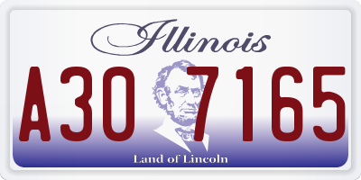 IL license plate A307165