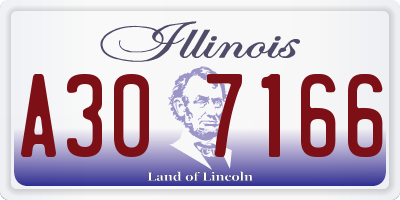 IL license plate A307166