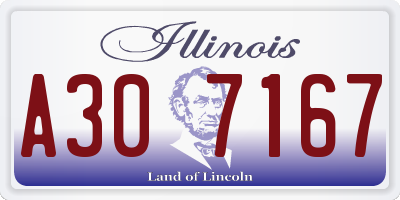 IL license plate A307167