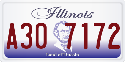 IL license plate A307172