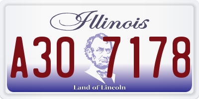 IL license plate A307178