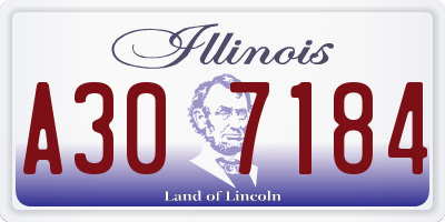 IL license plate A307184