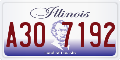 IL license plate A307192