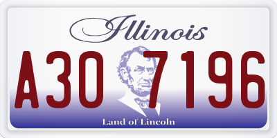 IL license plate A307196